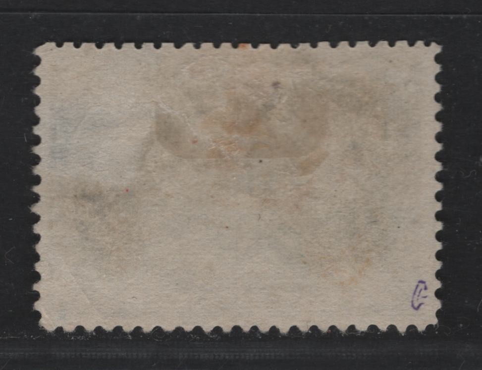 Lot 44 Canada SC#54 5c Dark Blue Queen Victoria, 1897 Diamond Jubilee Issue, A Fine Used Single On ABN-U Paper, Perf. 11.9 x 12, Very Shallow Hinge Thin, Only Visible In Backlight
