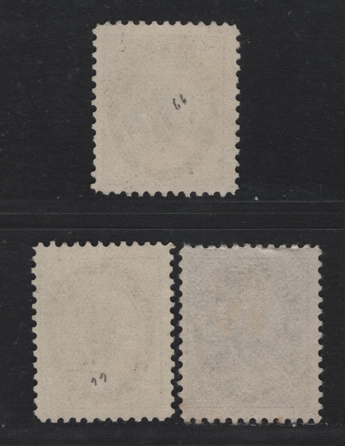 Lot 73 Canada #66 1/2c Black Queen Victoria, 1897-1898 Maple Leaf Issue, 3 Fine Used Singles, ABN-A & ABN-X Papers, Perfs 11.9, 11.9x12 & 12