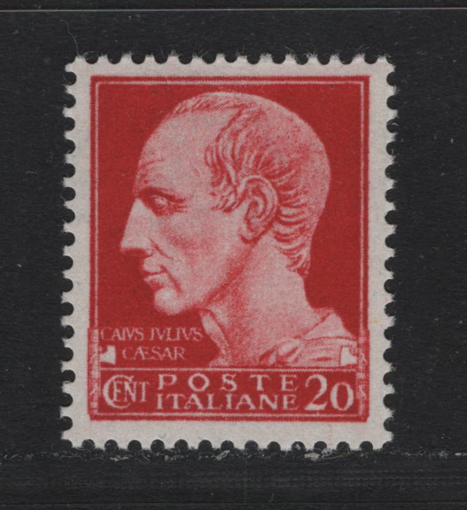 Lot 102A Italy SC#217 (271a) 20c Rose Red, 1929-1942 Imperial Series Issue, A VFNH Single, Inverted Wmk