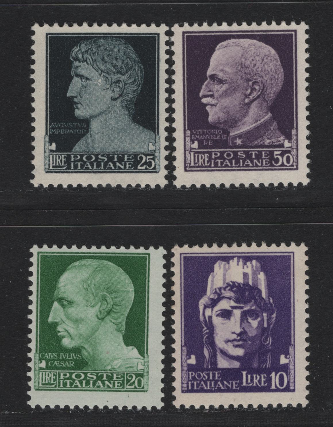 Lot 103 Italy SC#228-231 10l - 50l Purple - Deep Violet, 1929-1942 Imperial Series Issue, 4 FNH Singles