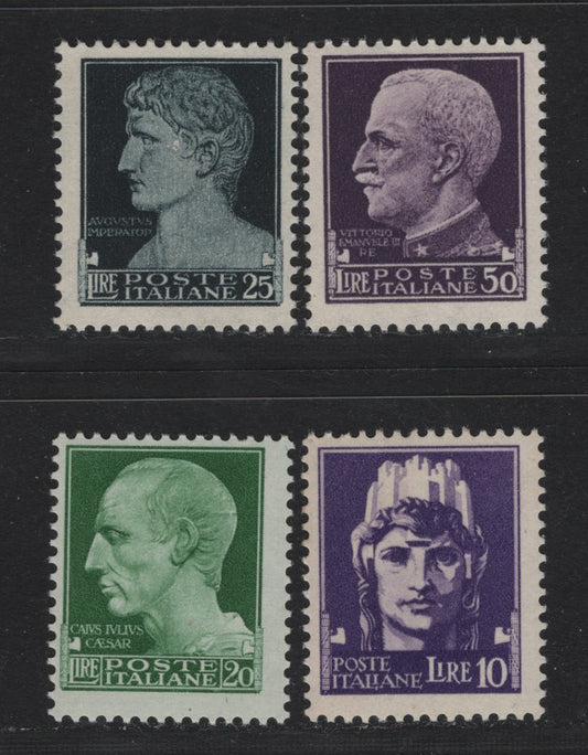 Lot 103 Italy SC#228-231 10l - 50l Purple - Deep Violet, 1929-1942 Imperial Series Issue, 4 FNH Singles