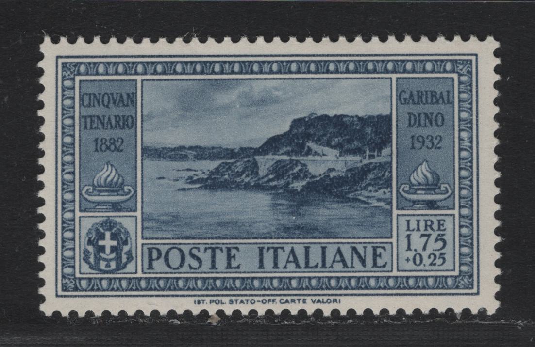Lot 133 Italy SC#287 1.75l +25c Blue, 1932 Garibaldi Issue, A VFNH Single