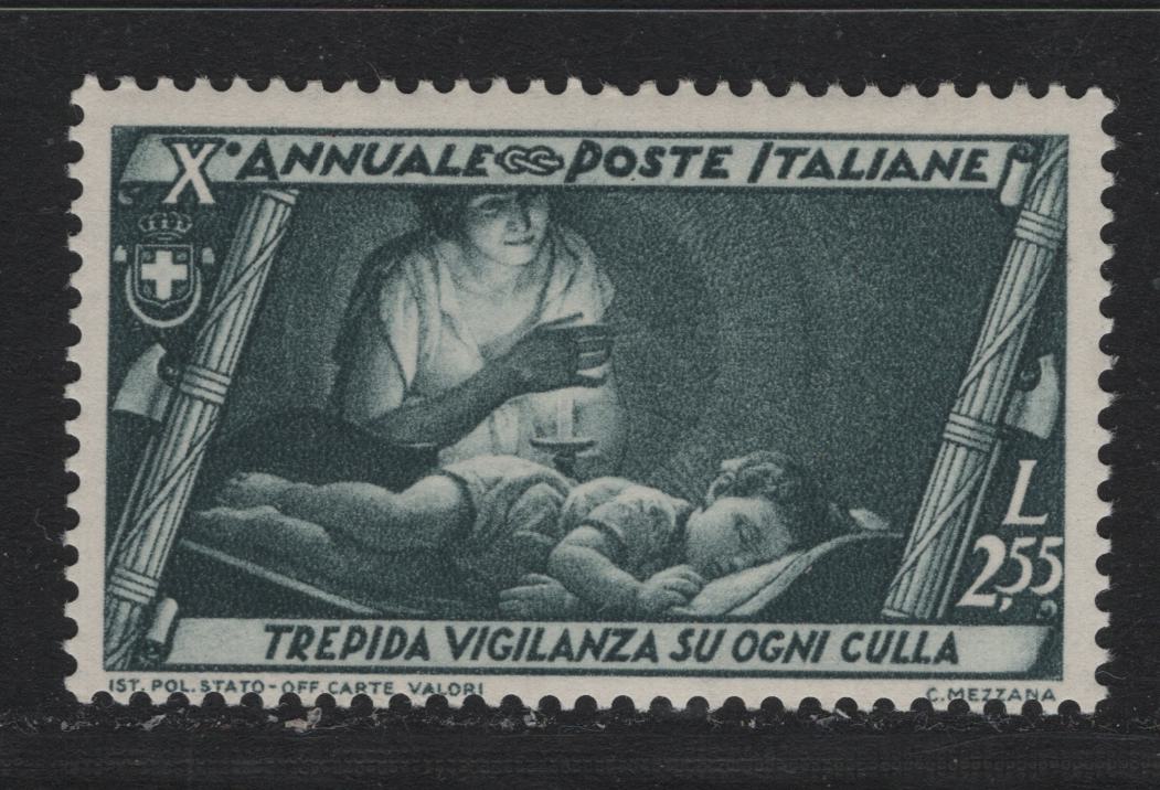Lot 139 Italy SC#303 2.55l Dark Gray, 1932 10th Anniv of the Fascist Gov't & March on Rome Issues, A FNH Single