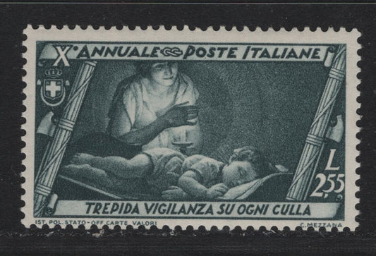 Lot 139 Italy SC#303 2.55l Dark Gray, 1932 10th Anniv of the Fascist Gov't & March on Rome Issues, A FNH Single