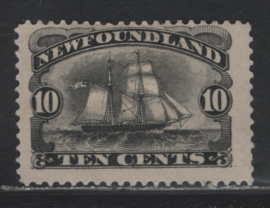 Lot 220 Newfoundland #59 10c Black, 1887-1898 Cents Issues, A FOG Single, Stout, Translucent Vertical Wove Paper, Unchecked As To Specific Type Or Perf