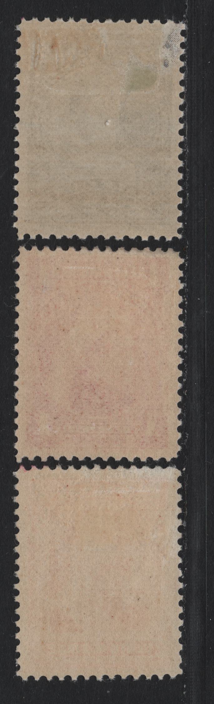 Lot 229 (C) Newfoundland #78-81 1/2c - 2c Olive Green - Orange, 1897-1901 Royal Family Issue, 3 VFOG Singles, ABNN-J, ABNN-E & ABNN-G Papers, Horizontal Wove Papers, Unchecked As To Specific Perfs.