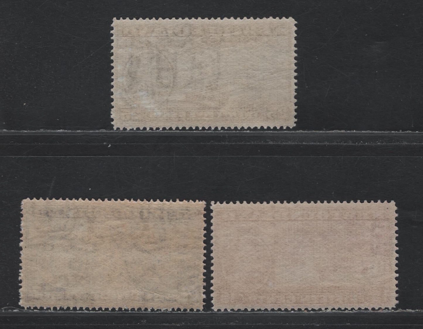 Lot 266 Newfoundland #235, 239, 242 7c - 25c Ultramarine - Slate, 1937 Long Coronation Issue, 3 F/VFNH Singles, 7c Is Perf 14.25, 15c is Perf 13.8, 25c Is Perf 14.25