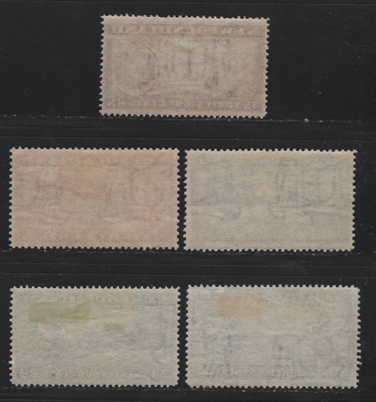 Lot 267 Newfoundland (C) #235, 236d, 241-243 7c - 48c Bright Ultramarine - Slate Purple, 1937 Long Coronation Issue, 5 F/VFOG Singles, The 48c Is Perf 14.25 7 The 8c is Perf 13.4