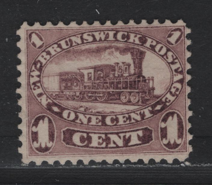 Lot 60 New Brunswick #6 1c Red Lilac, 1860 Cents Issue, A Fine Unused Single, Perf 11.75x12, Cents-HHH Paper