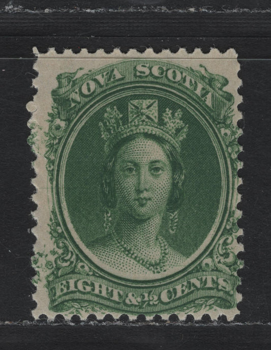 Lot 67 Nova Scotia #11 8.5c Green, 1860-1863 Queen Victoria Issue, A FNH Single, Cents-G (Yellowish) Paper, Perf 11.75x11.6