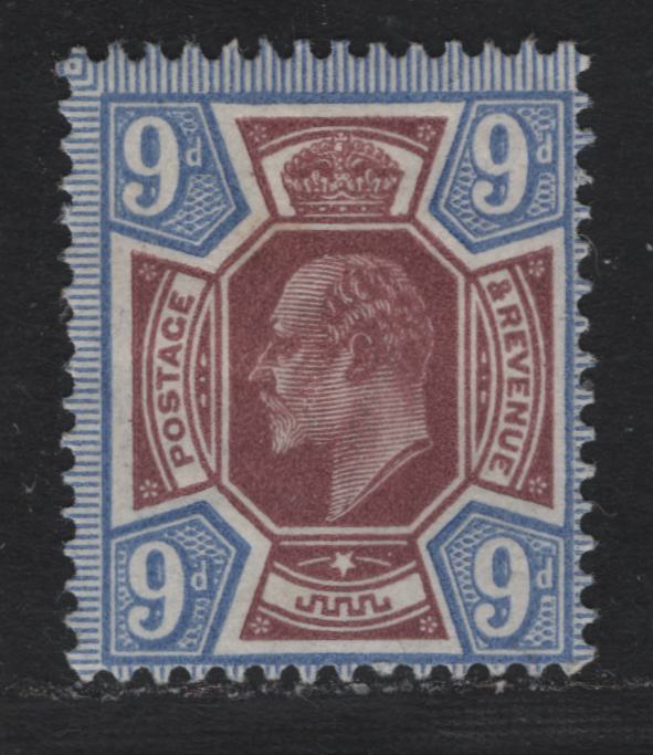 Lot 139 Great Britain SG#307 9d Dull Reddish Purple & Blue, 1911-1913 King Edward VII Issue, A FOG Single, Somerset House Printing