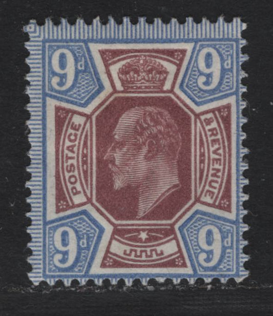 Lot 139 Great Britain SG#307 9d Dull Reddish Purple & Blue, 1911-1913 King Edward VII Issue, A FOG Single, Somerset House Printing