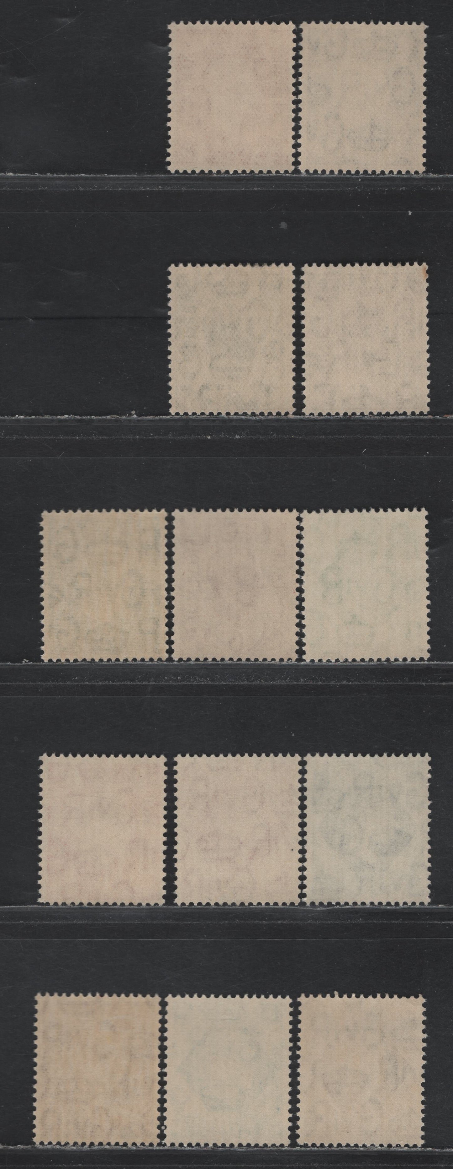 Lot 185 Great Britain SG#462-465, 467-474, 475 1/2d - 1/- Dark Green - Bistre Brown, 1937-1947 KGVI Dulac Design Issue, 13 F/VFNH/OG Singles, As Lot 184 But Small Gum Disturbance On 8d Cerise