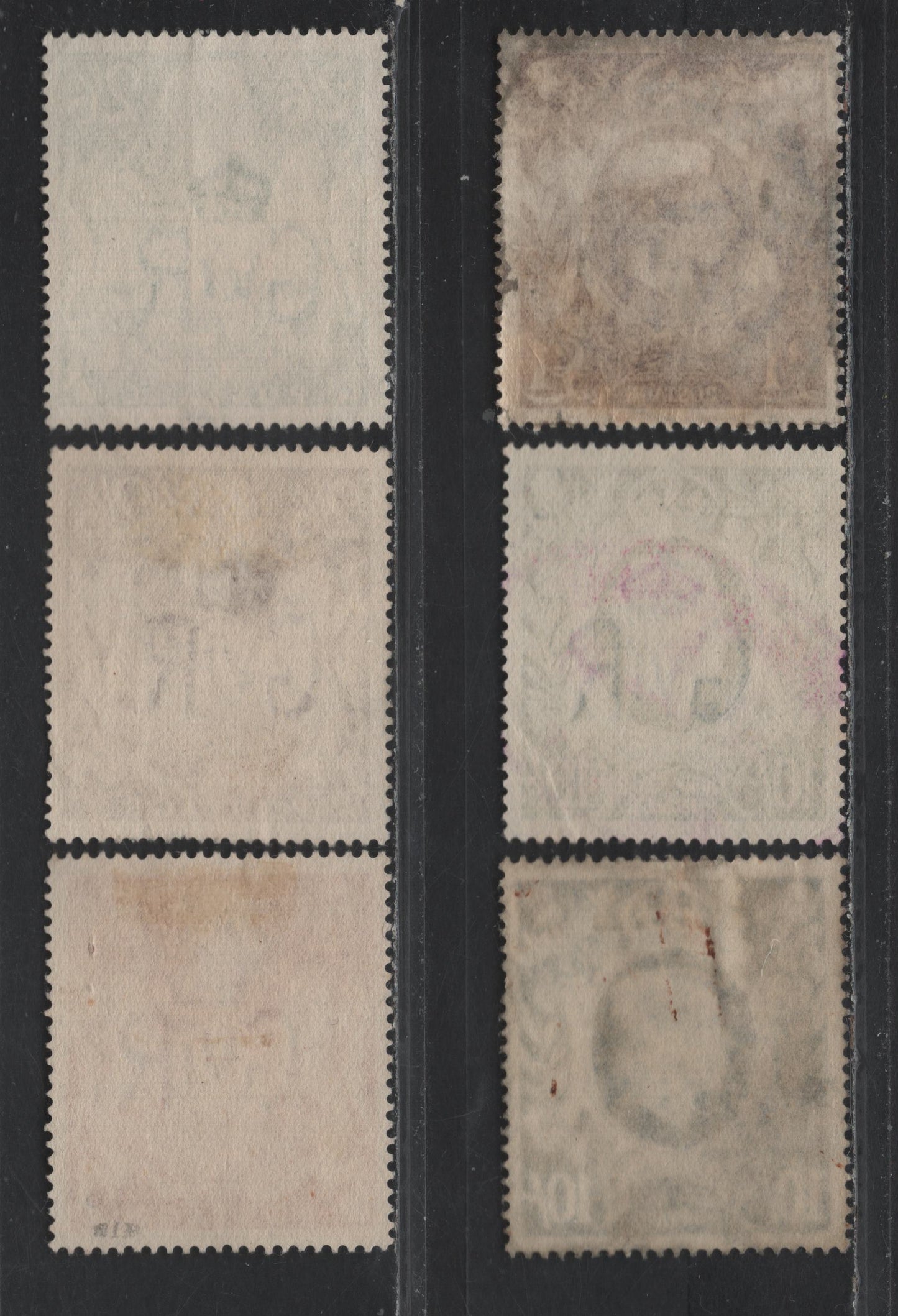 Lot 193 Great Britain (C) SG#476,b, 477, 478b,c 2/6d - £1 Brown , 1938-1948 KGVI Arms Issue, 6 Fine/Very Fine Used Singles, Includes 2 Shades Of Ultramarine