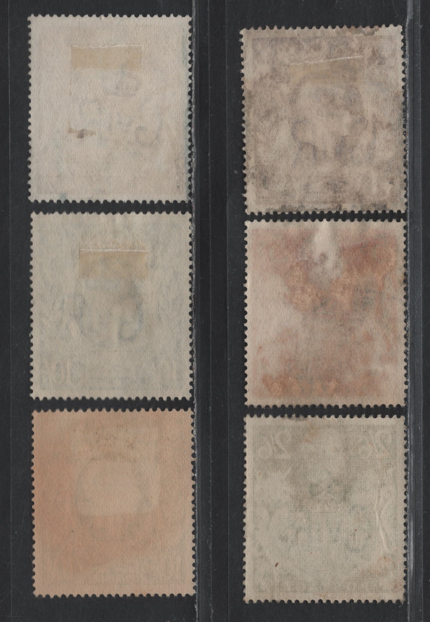 Lot 194 Great Britain SG#476,b, 477, 478b,c 2/6d - £1 Brown , 1938-1948 KGVI Arms Issue, 6 Fine/Very Fine Used Singles, Includes 2 Shades Of Ultramarine