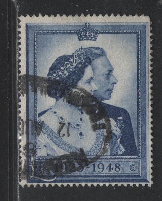 Lot 198 Great Britain (C) SG#494 £1 Chalky Blue , 1948 Silver Wedding Issue, A Fine Used Single