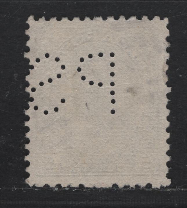 Lot 242 Canada #112c 5c Deep Milky Rose Lilac , 1911-1925 KGV Admiral Issue, A Very Fine Used Single, Dry Printing, Province Of Saskatchewan Perfin, Pos 1.
