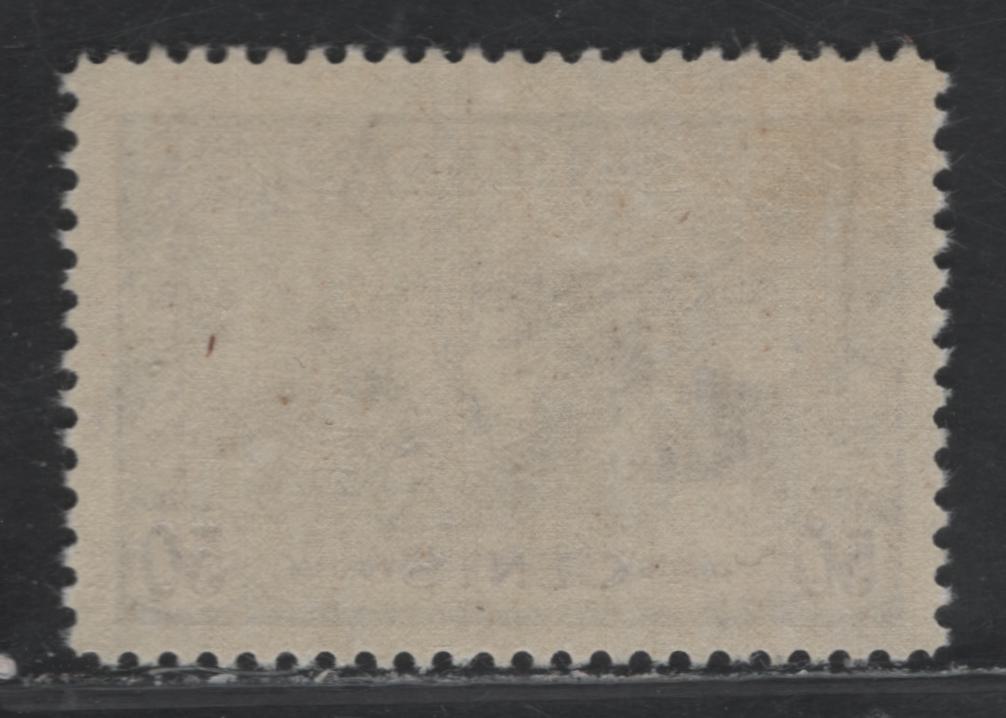 Lot 250 Canada #261 50c Deep Violet , 1942-1943 KGVI War Issue, A FOG Single, Soft Vertical Wove Paper With No Clear Mesh, Cream Gum With A Satin Sheen