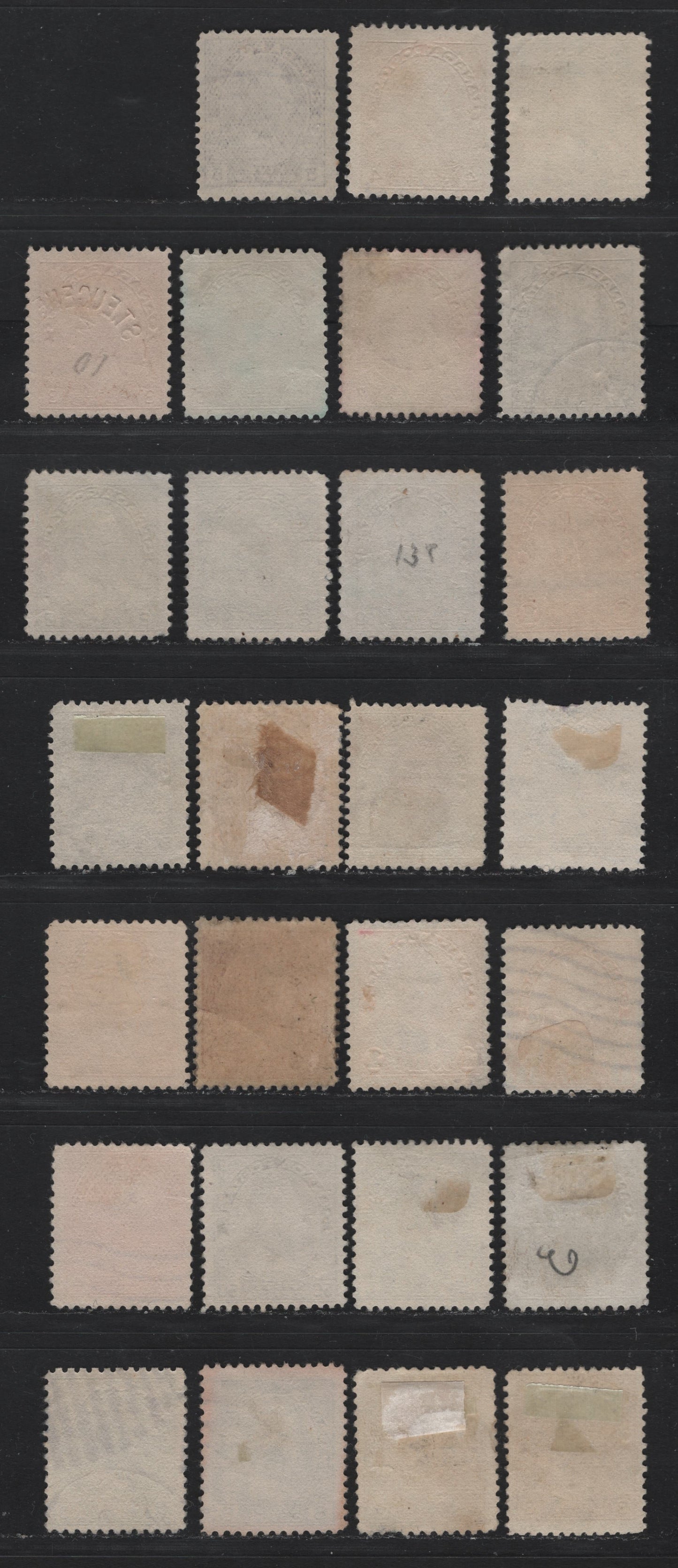 Lot 40 Canada #105-106, 107ii,v, 108-109, 110d, 111, 112a, 113a, 115, 116a, 117ii, 118-120,I, 122,iv 1c -$1 Yellow Orange- Brown Orange , 1911-1925 KGV Admiral Issue, 27 Very Good/Fine Used Singles, Different Shades & Papers, One 8c Has A Corner Crease