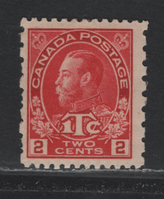 Lot 77 Canada #MR5 , 1915-1916 War Tax Issue, A FOG Single, ABN-A Paper, Die 1, Wet Printing, Perf 12x8.