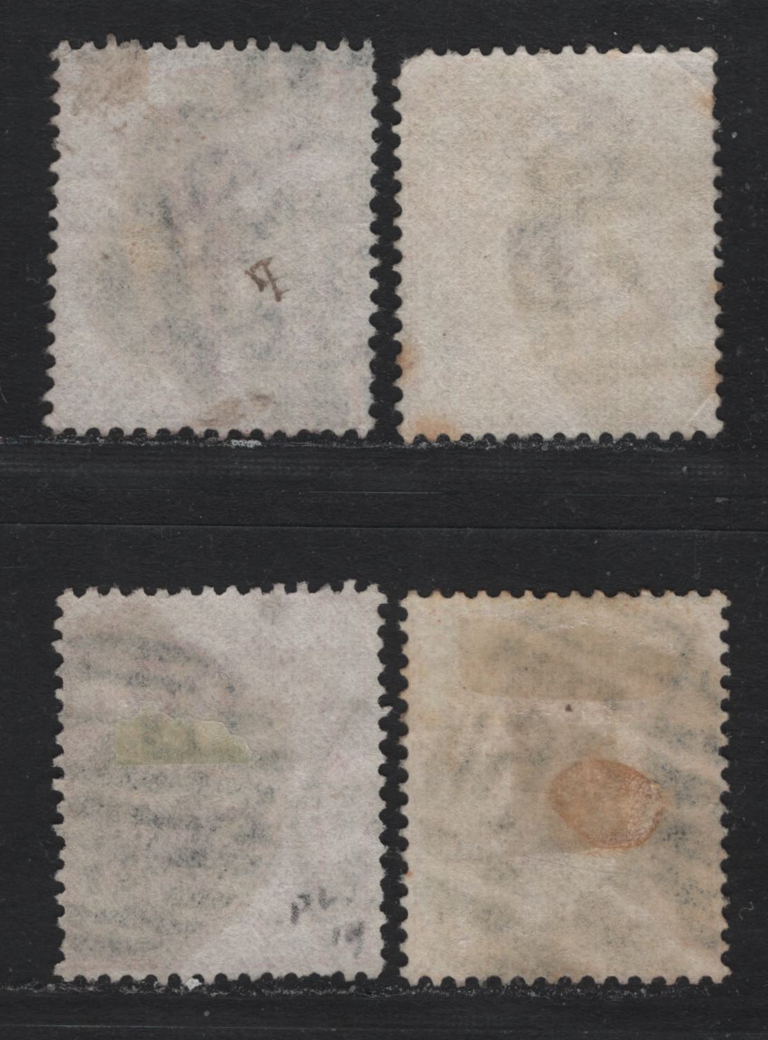 Lot 87 Great Britain SG#143-144 3d Rose - Pale Rose, 1873-1880 Queen Victoria Surface Printed Issue, 4 Good/Very Good/Fine Used Singles, Plates 17-20, Spray of Rose Wmk