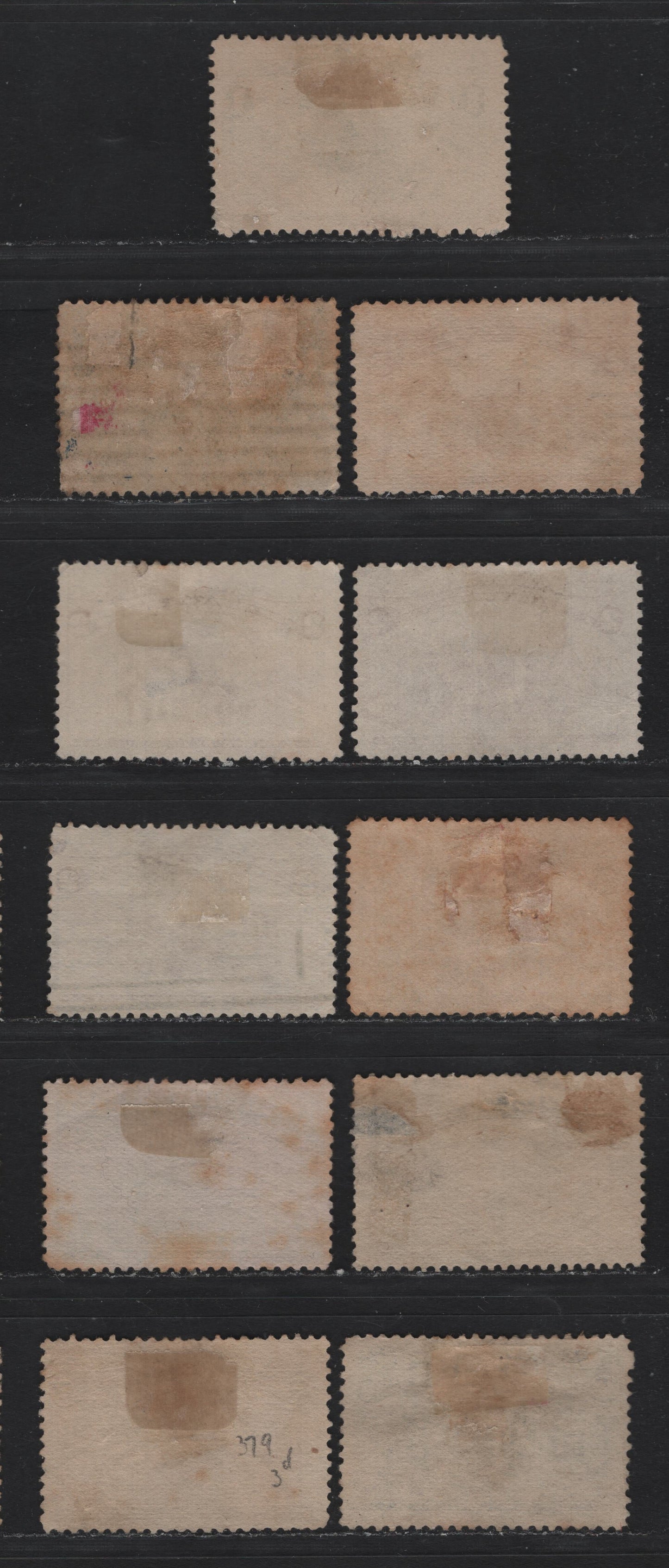 Lot 107 United States SC#231-234, 237 1c - 10c Deep Blue - Black Brown , 1893 Columbian Exposition Issue, 11 Very Good/Fine Used Singles, All Fine Except 4c Which Has A Shallow Thin