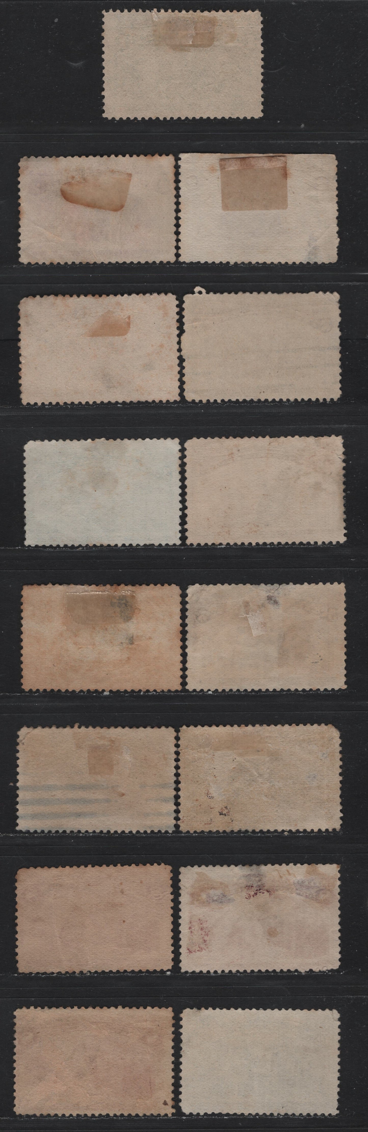 Lot 115 United States SC#230-234, 236-237 1c - 10c Deep Blue - Black Brown , 1893 Columbian Exposition Issue, 15 Ungraded Used Singles, Shade Group, Mostly With Small Faults Quite A Few With Thins, Good For Reference.
