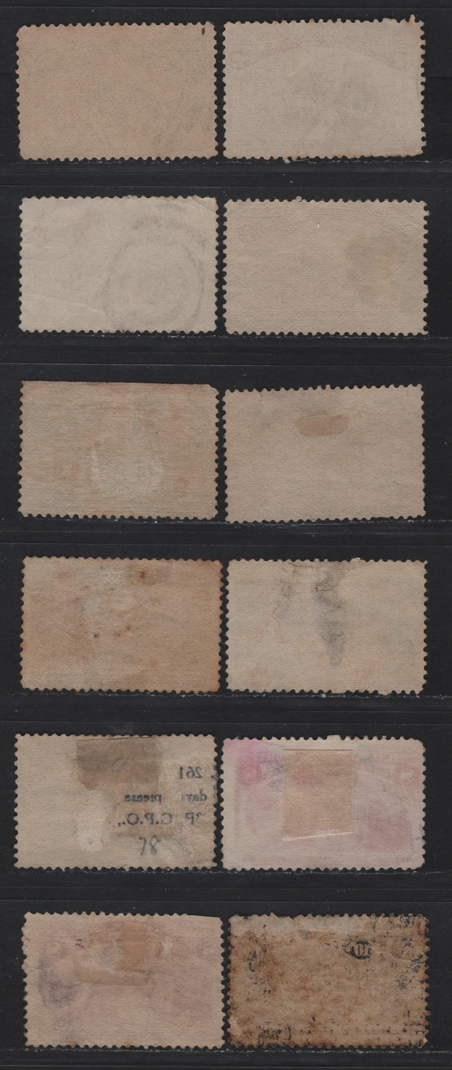 Lot 116 United States SC#230-234, 236-237 1c - 10c Deep Blue - Black Brown , 1893 Columbian Exposition Issue, 12 Ungraded Used Singles, 3 Shades Of The 2c, 2 Of The 5c & Two Of The 8c, Generally All With Small Faults Like Creases, Thins Etc