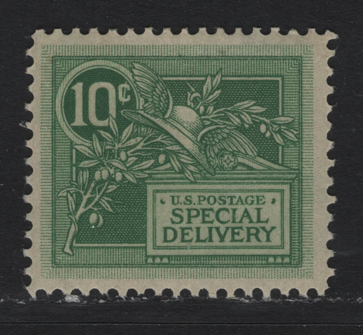 Lot 140 United States SC#E7 10c Green , 1908 Special Delivery Issue, A VFOG Single, USPS Watermark Upright ( Double Lined)