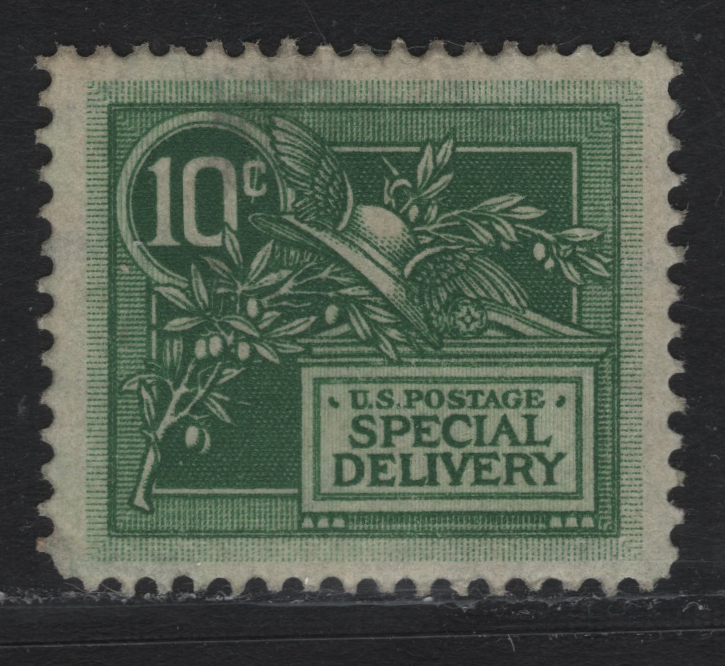 Lot 141 United States SC#E7 10c Bright Green , 1908 Special Delivery Issue, A FOG Single, Upright Wmk, Redistributed OG Over A Shallow Hinge Thin