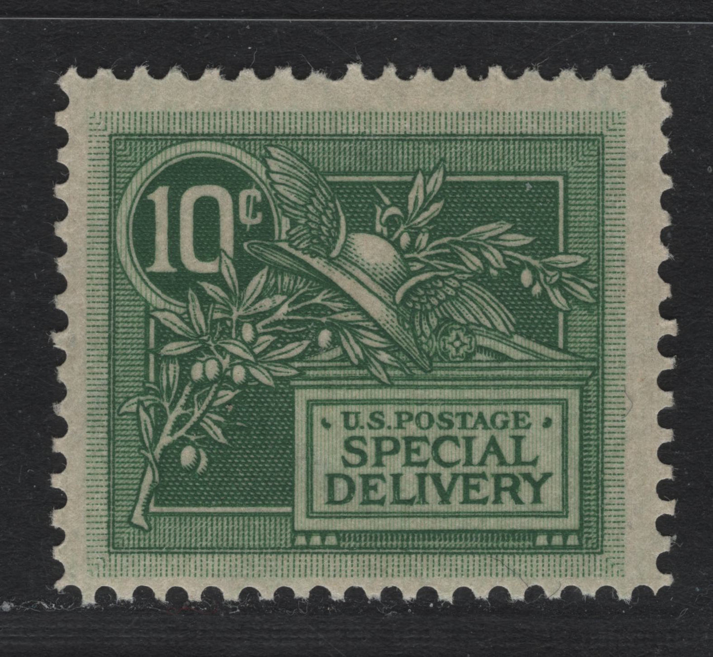 Lot 147 United States SC#E7var 10c Green , 1908 Special Delivery Issue, A FOG Single, Reversed Wmk