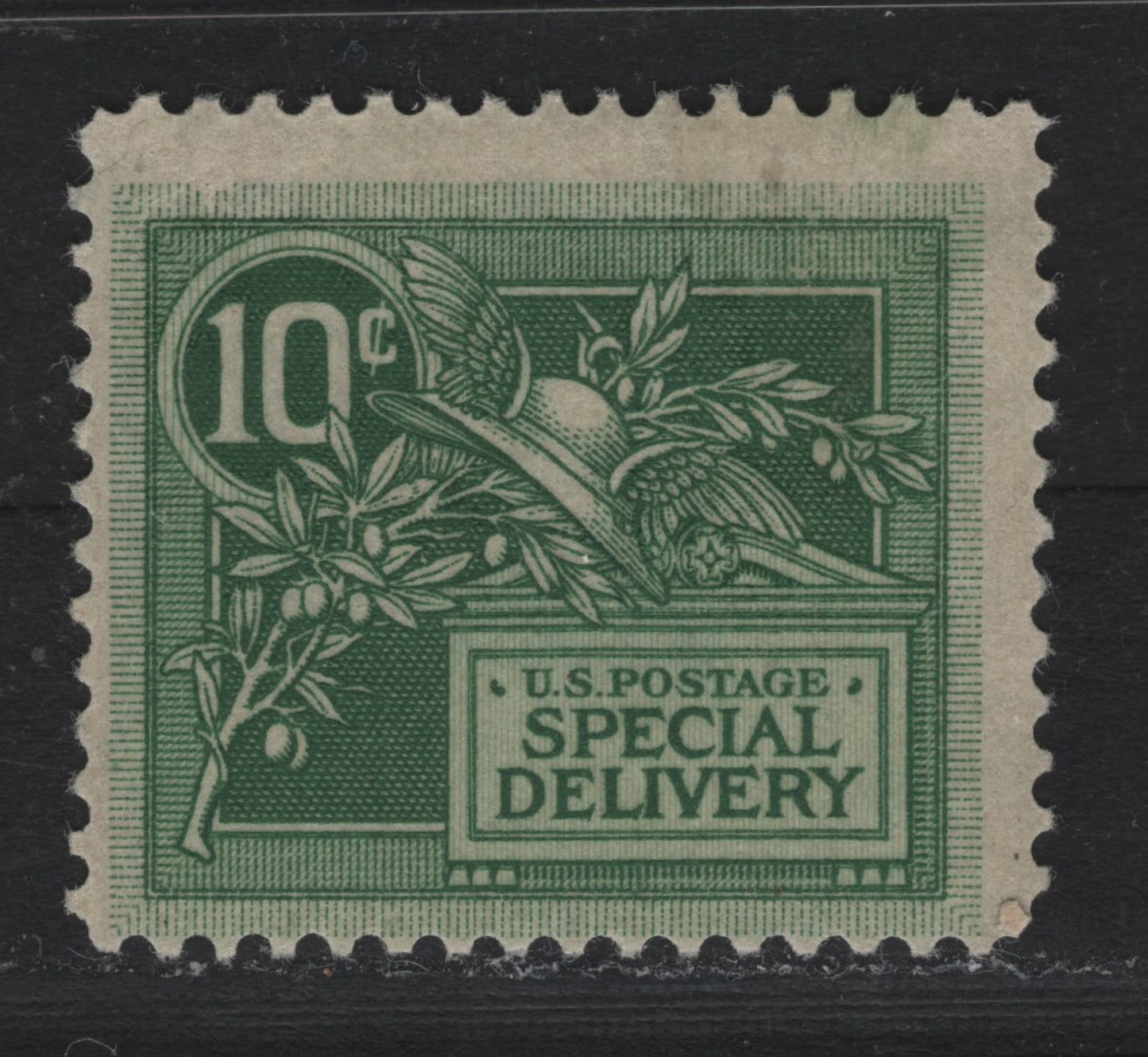 Lot 148 United States SC#E7var 10c Dull Green , 1908 Special Delivery Issue, A FOG Single, Inverted & Reversed Wmk