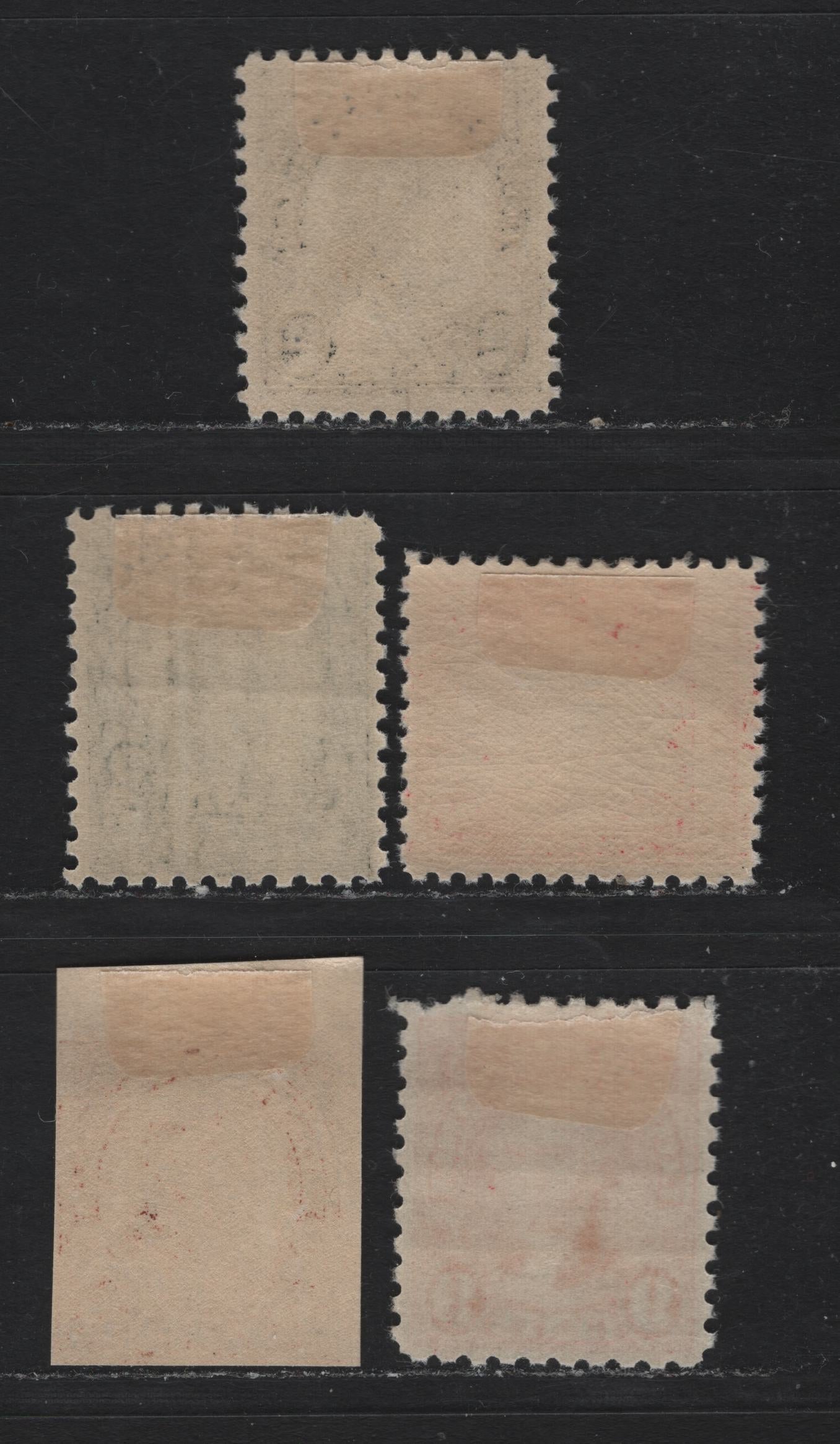 Lot 154 United States SC#567, 576, 590, 610, 612 20c - 2c Carmine - Black , 1922-1923 4th Bureau - Harding Memorial Issues, 5 FOG Singles, Rotary Press Perf 10, The 9c Harding Memorial Is Perf 10