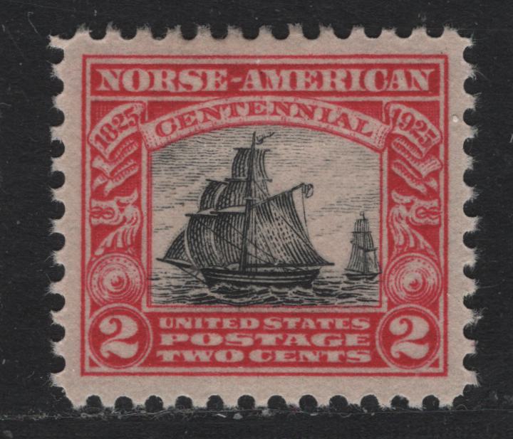 Lot 157 United States SC#620 6c Carmine & Black , 1925 Norse American Issue, A VFOG Single