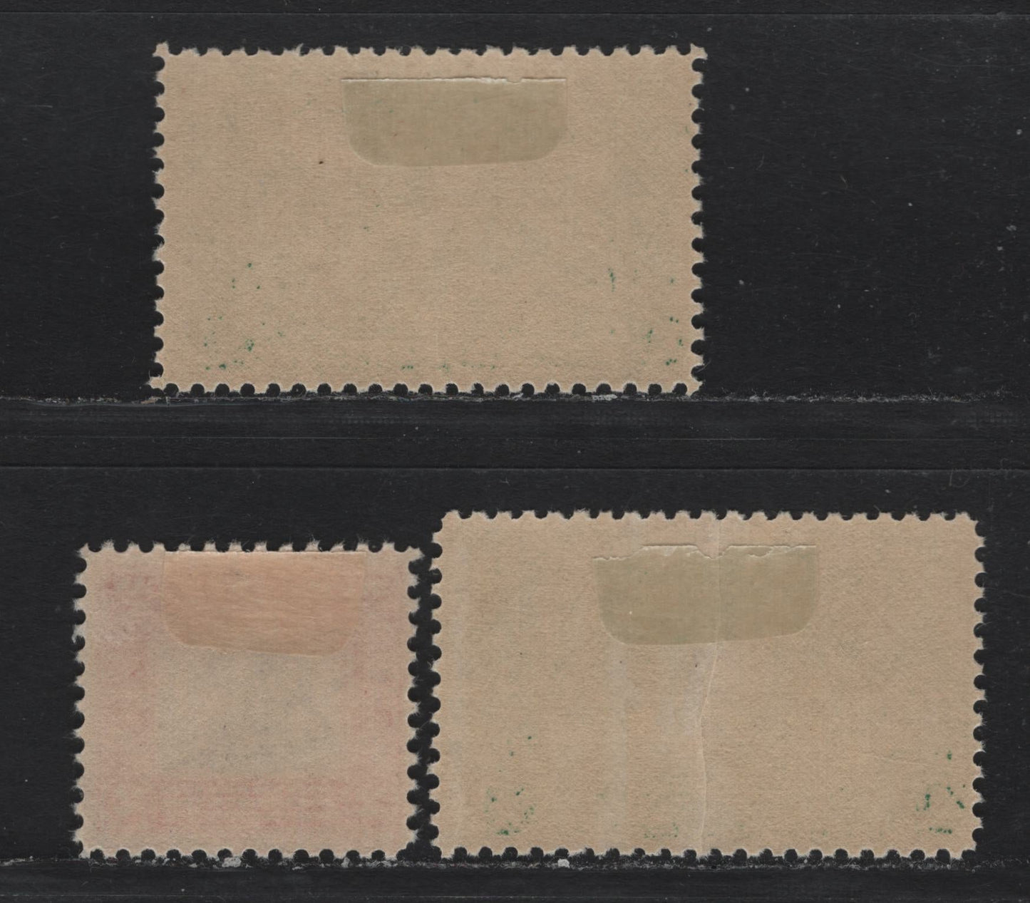 Lot 158 United States SC#617, 617var, 620 1c - 2c Green - Carmine & Black , 1925 Lexington Concorde - Norse American Issues, 3 FOG Singles, One Normal Stamp Of The 1c + A Single With Pre-Printing Paper Crease