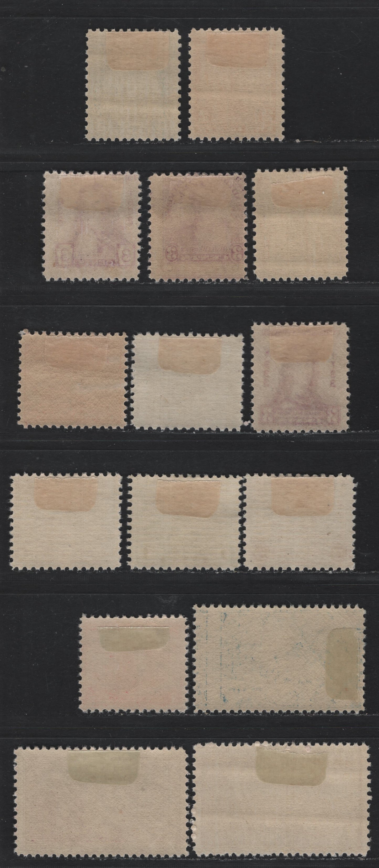 Lot 181 United States SC#716-719, 724-729, 732-733, 736-738 2c - 3c Carmine Rose - Purple, 1932-1934 Olympic Winter Games - Mothers of America Issues, 15 F/VFOG Singles, As Lot 179, But Hinged