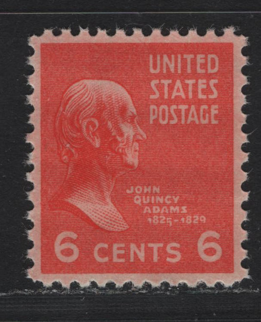 Lot 196 United States SC#811 6c Red Orange, 1938-1954 Presidental Issue, A GEM NH Single, Perfect Centering