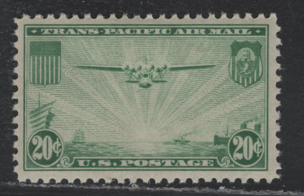 Lot 217 United States SC#C21 20c Green, 1937 Transpacific Issue, A VFOG Single