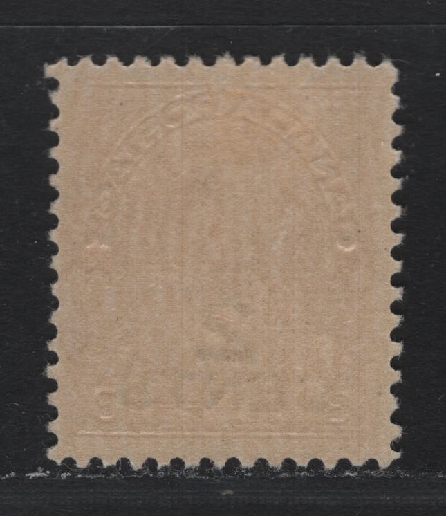 Lot 230 Canada #140 2c on 3c Carmine Red, 1926 KGV Admiral Provisional Issue, A VFOG Single, ABN-D Paper, Retouched Frameline