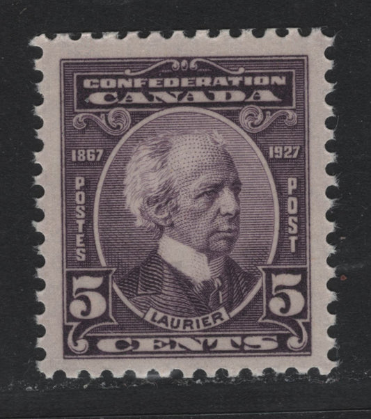Lot 234 Canada (C) #144 5c Milky Violet , 1927 60th Anniv of Confederation Issue, A VFNH Single, ABN-XXX Paper