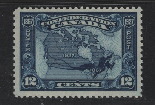 Lot 236 Canada #145 12c Deep Bright Blue , 1927 60th Anniv of Confederation Issue, A VFNH Single, ABN-XXX Paper