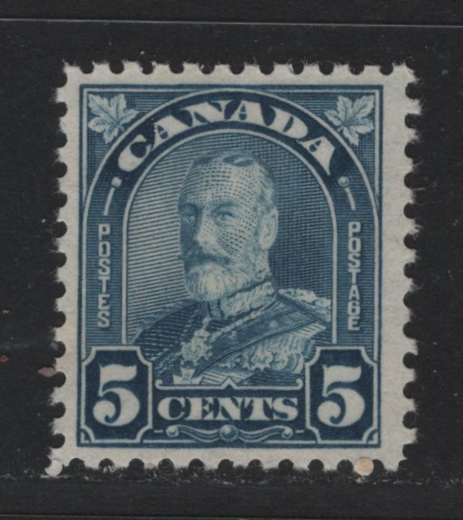 Lot 304 Canada #170i 5c Bright Blue , 1930-1931 KGV Arch/Leaf Issue, A VFNH Single, BABN-III Paper, Perf 10.8x10.9