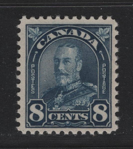 Lot 306 Canada #171 8c Dark Blue , 1930-1931 KGV Arch/Leaf Issue, A VFNH Single, BABN-S Paper, Perf 10.8
