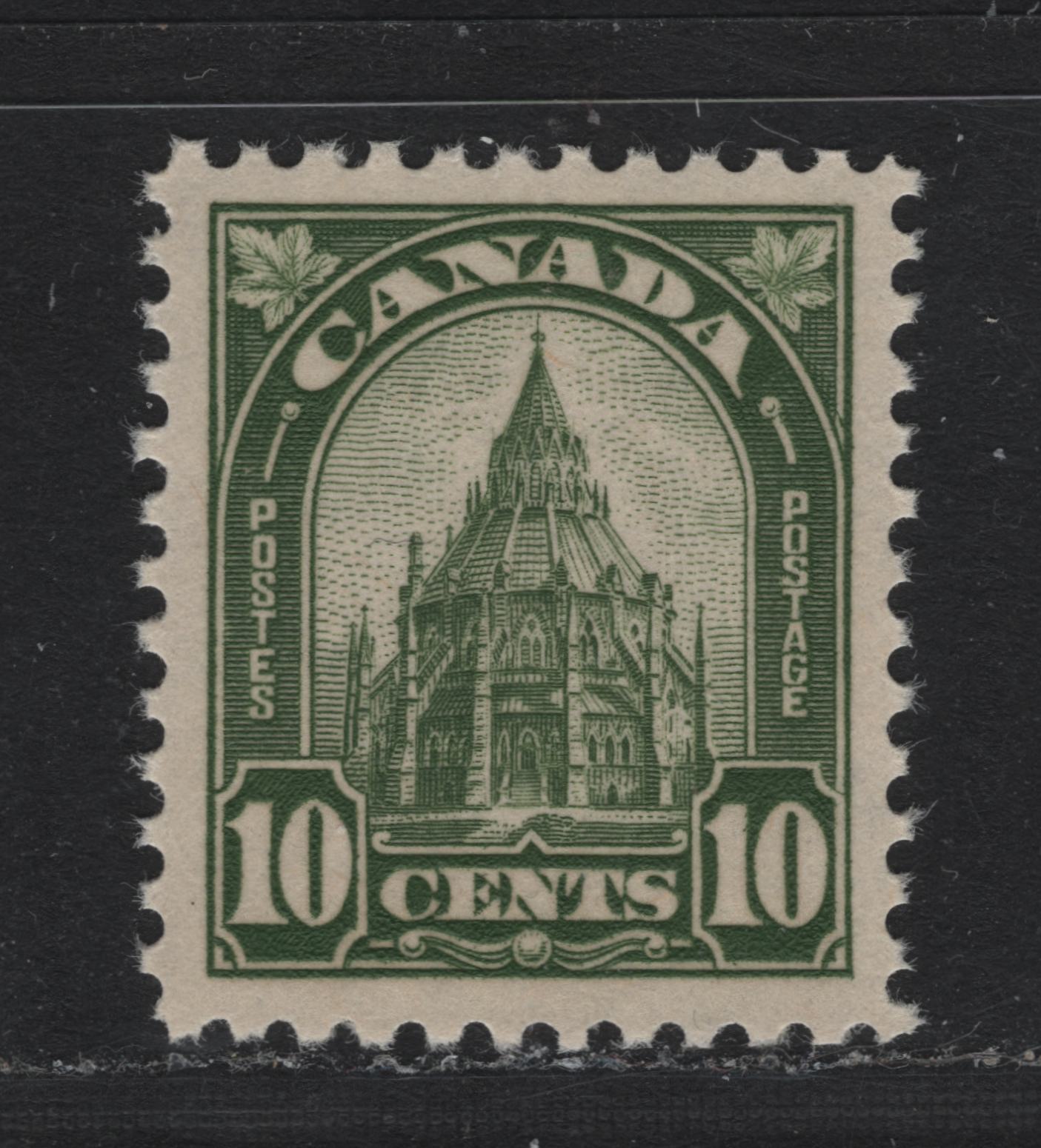 Lot 309 Canada #173 10c Bronze Green , 1930-1931 KGV Arch/Leaf Issue, A VFNH Single, BABN-FFF Paper, Well Centered Example With Jumbo Margins, Perf 10.8.