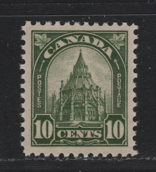 Lot 309 Canada #173 10c Bronze Green , 1930-1931 KGV Arch/Leaf Issue, A VFNH Single, BABN-FFF Paper, Well Centered Example With Jumbo Margins, Perf 10.8.