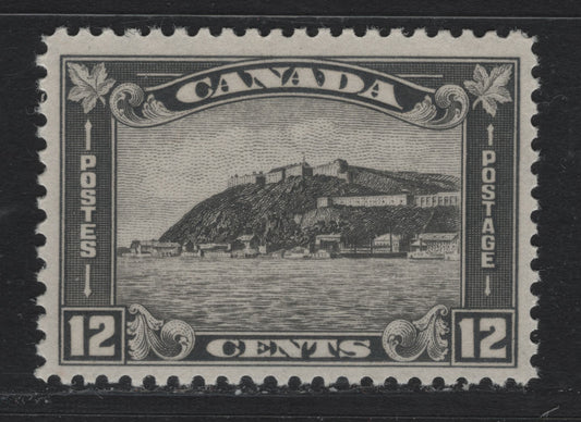 Lot 315 Canada #174 12c Deep Gray , 1930-1931 KGV Arch/Leaf Issue, A VFNH Single, BABN-V Paper, Perf 10.8
