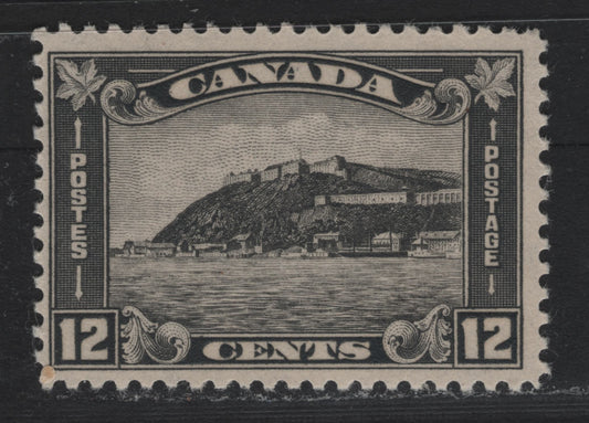 Lot 316 Canada #174 12c Gray-Black , 1930-1931 KGV Arch/Leaf Issue, A FOG Single, BABN-VV Paper, Unchecked As To Specific Perf