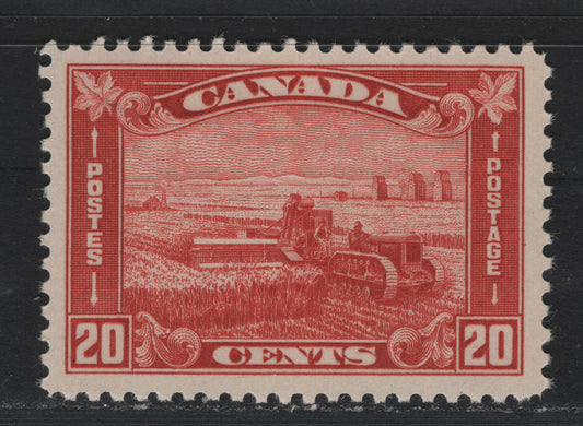 Lot 317 Canada #175 20c Deep Vermillion , 1930-1931 KGV Arch/Leaf Issue, A VFNH Single, BABN-F Paper, Perf 10.75x10.8