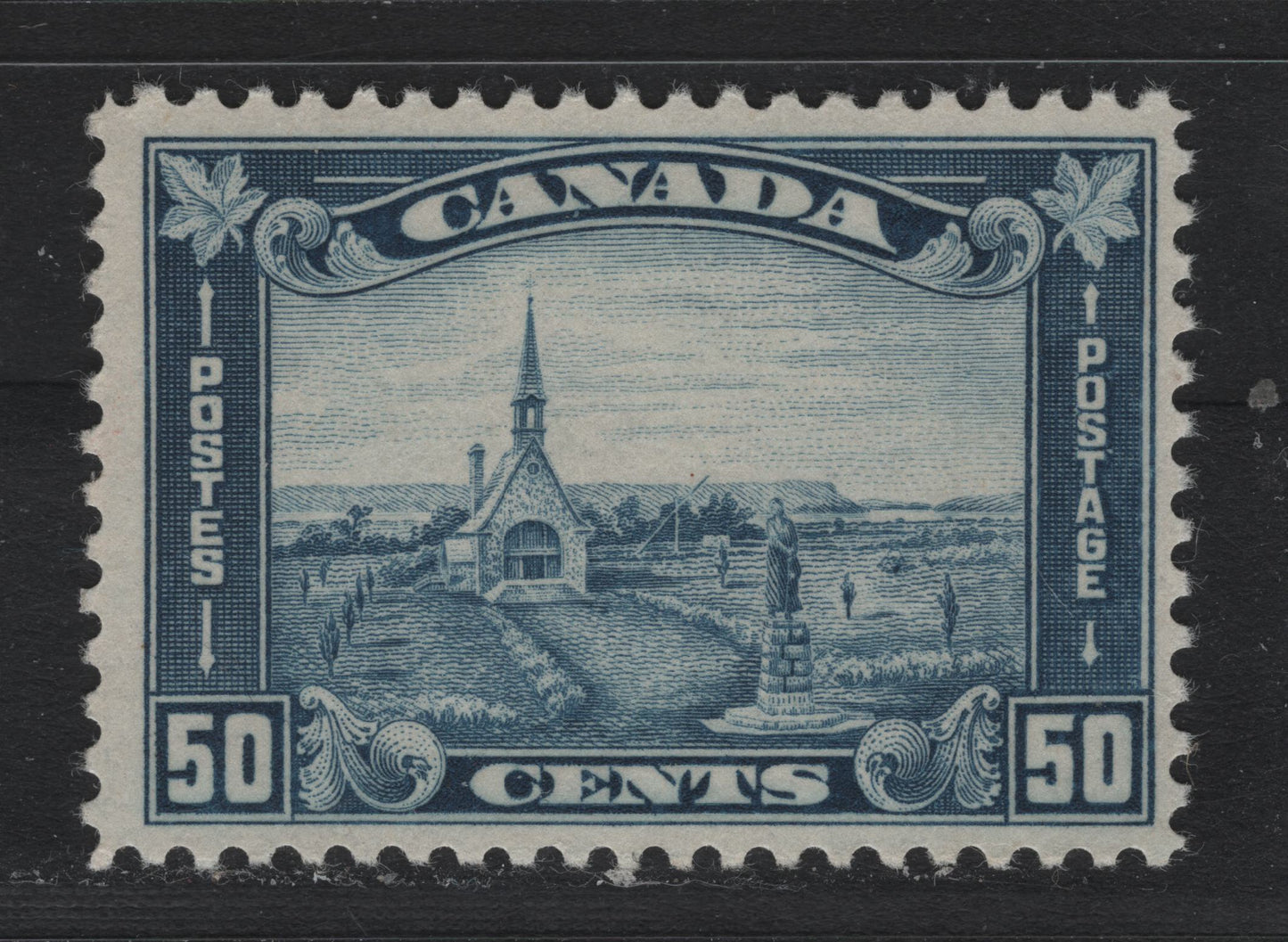 Lot 319 Canada #176 50c Deep Milky Blue , 1930-1931 KGV Arch/Leaf Issue, A FNH Single, BABN-V Paper, Perf 10.8