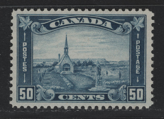 Lot 320 Canada #176 50c Deep Milky Blue , 1930-1931 KGV Arch/Leaf Issue, A VFOG Single, BABN-KKK Paper, Perf 10.8